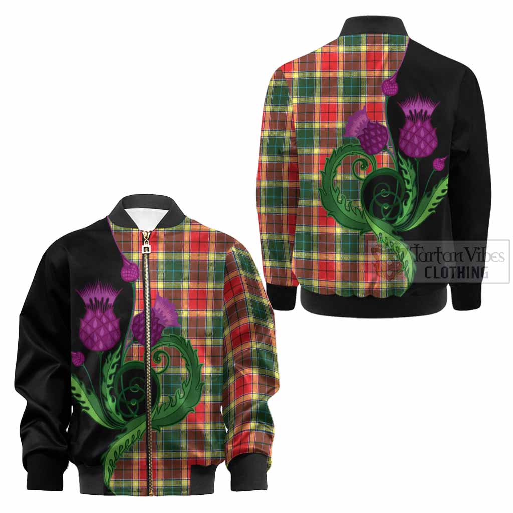 Gibson (Gibbs or Gibsone) Tartan Kid Bomber Jacket Traditional Scottish Thistle