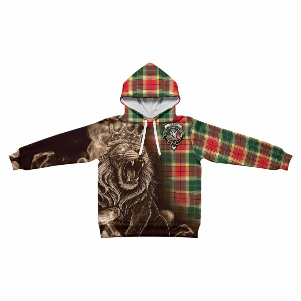 Gibson (Gibbs or Gibsone) Tartan Kid Hoodie Roaring Lion Heritage