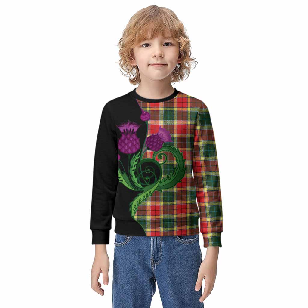 Gibson (Gibbs or Gibsone) Tartan Kid Knitted Sweatshirt Traditional Scottish Thistle