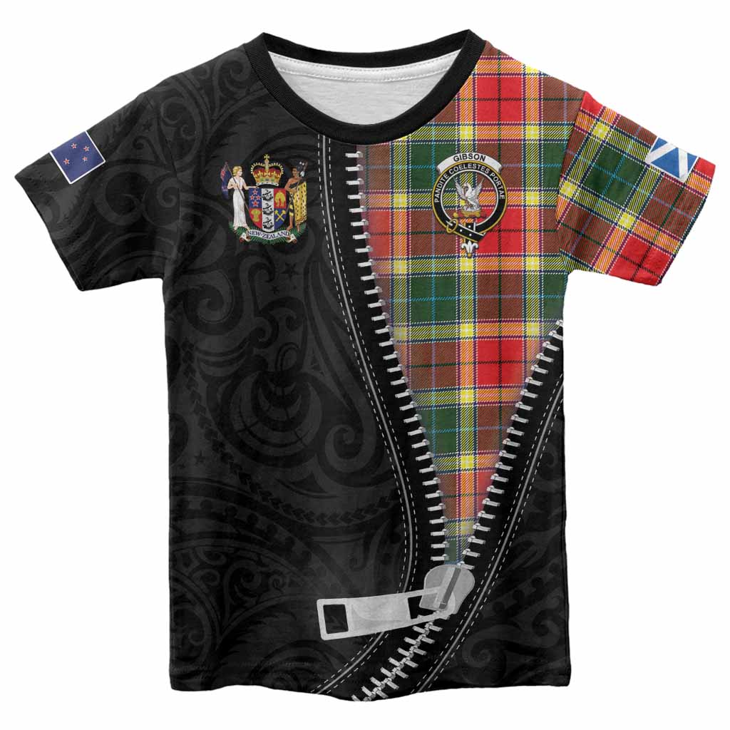 Gibson (Gibbs or Gibsone) Tartan Kid T-shirt New Zealand Pattern Unique Zipper Stylized