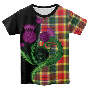 Gibson (Gibbs or Gibsone) Tartan Kid T-shirt Traditional Scottish Thistle