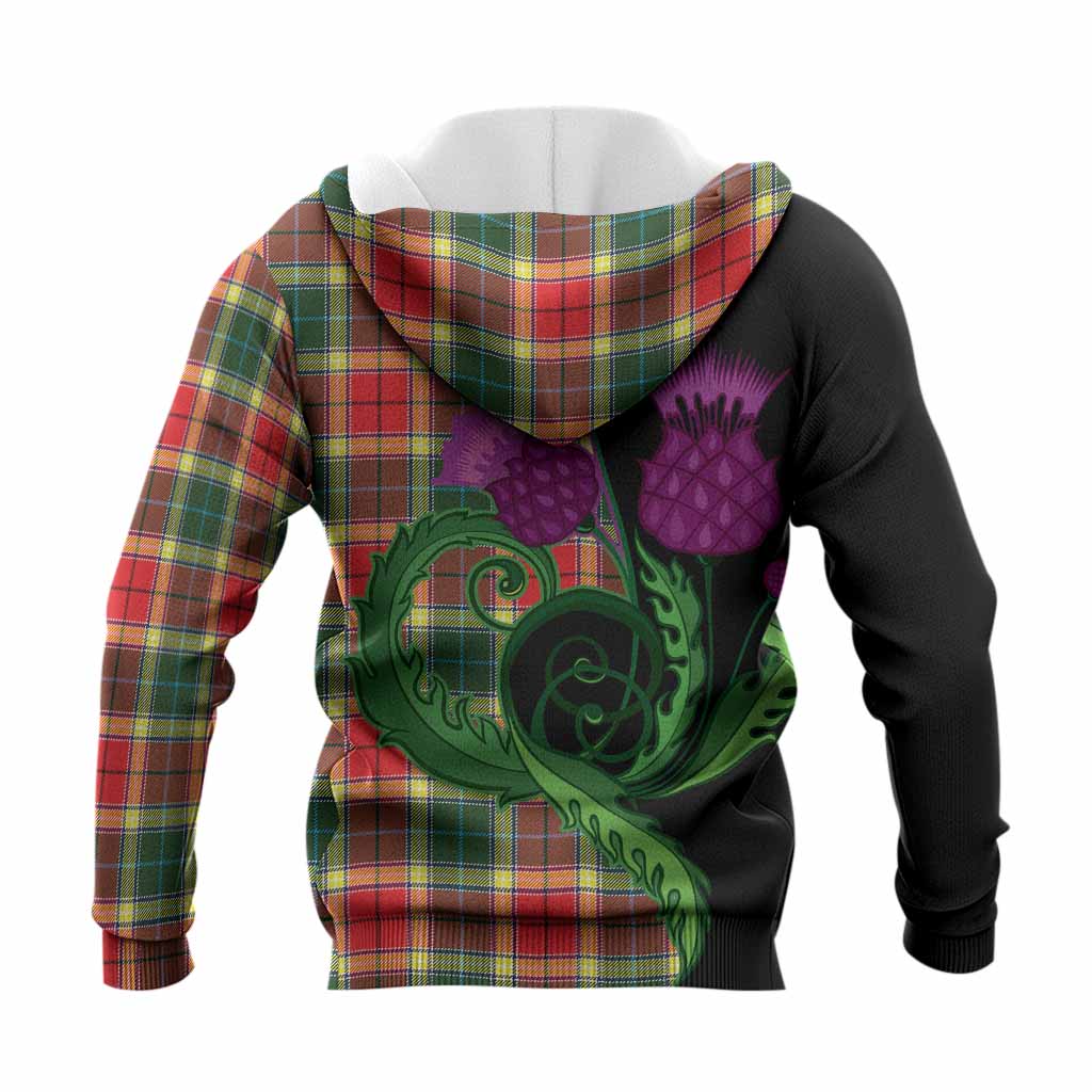 Gibson (Gibbs or Gibsone) Tartan Knitted Hoodie Traditional Scottish Thistle