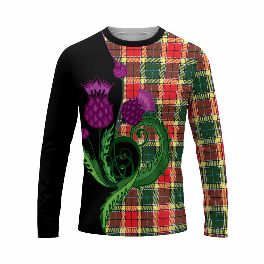 Gibson (Gibbs or Gibsone) Tartan Long Sleeve T-Shirt Traditional Scottish Thistle