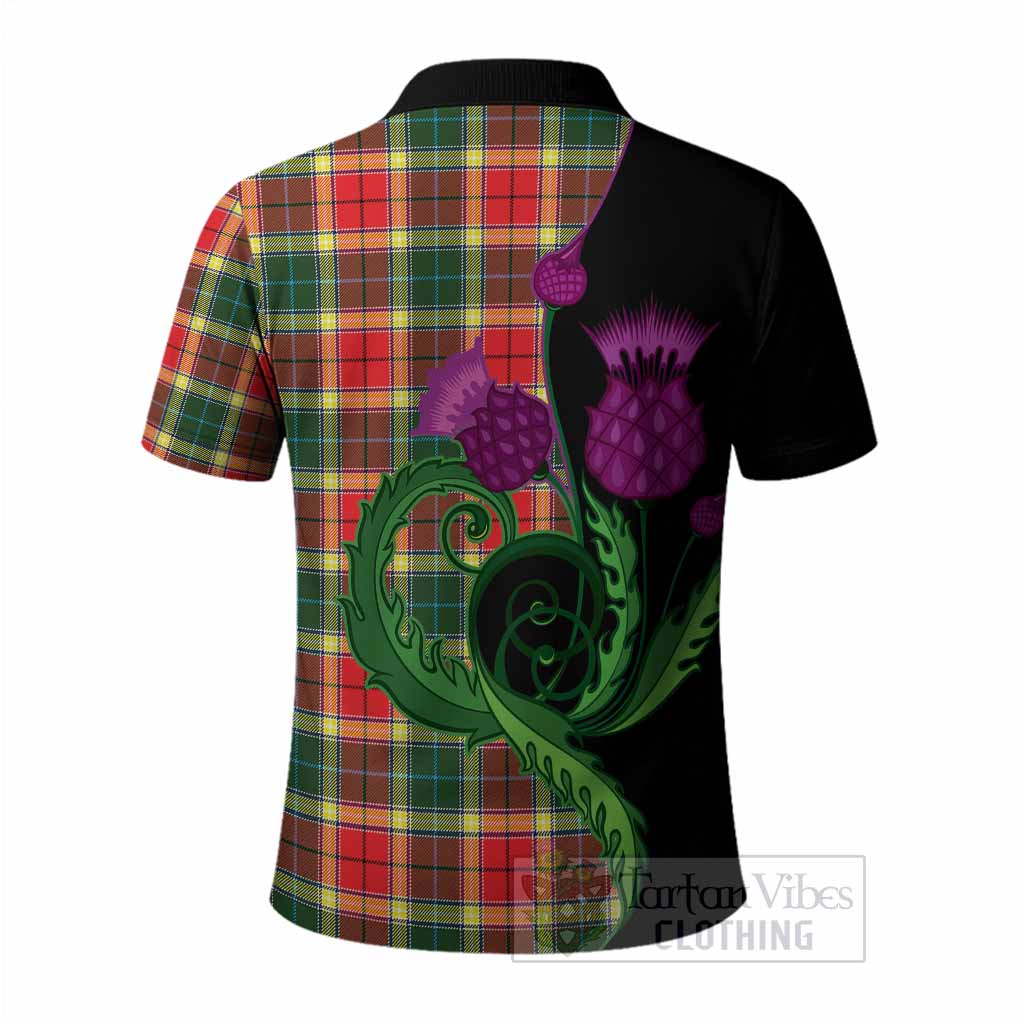 Gibson (Gibbs or Gibsone) Tartan Polo Shirt Traditional Scottish Thistle
