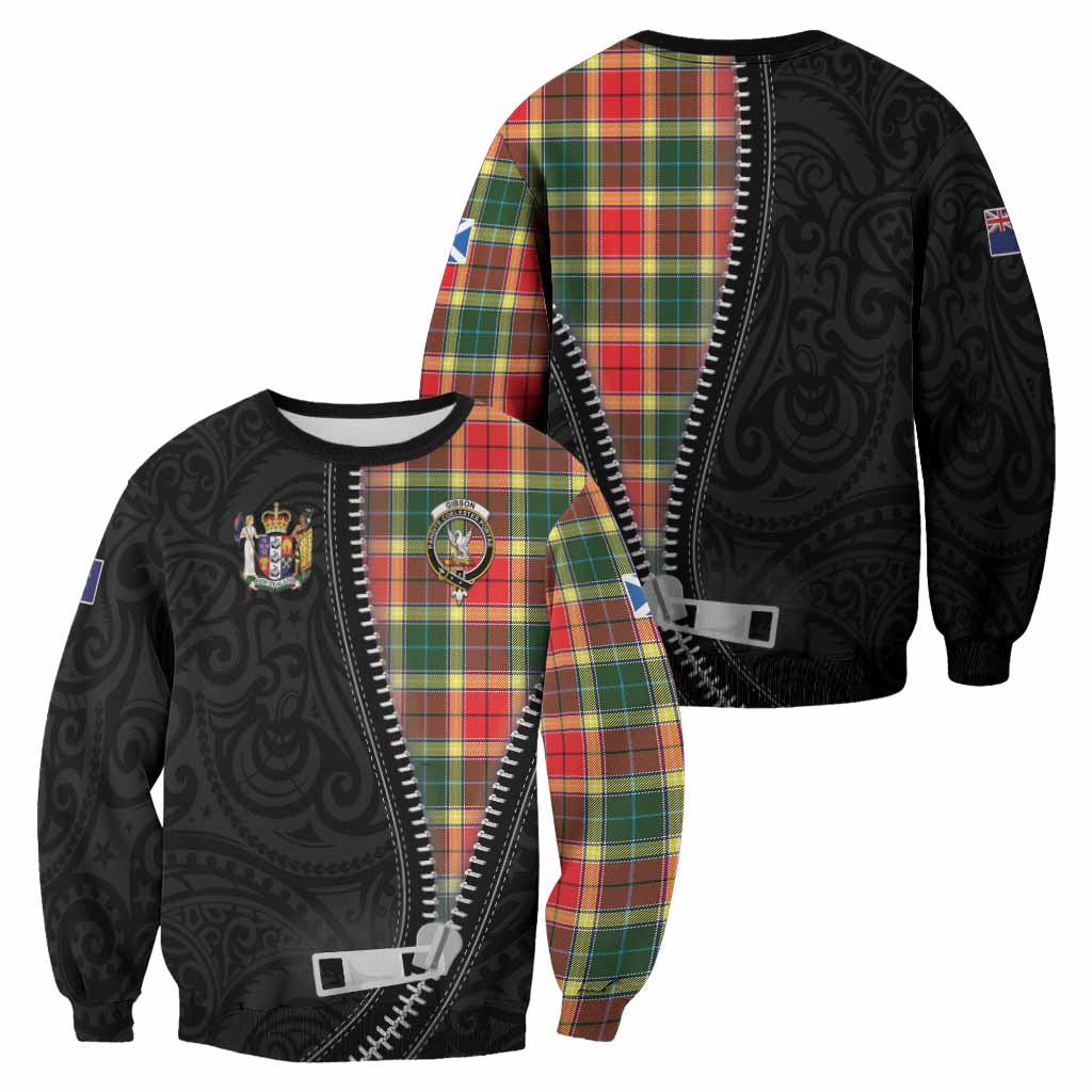 Gibson (Gibbs or Gibsone) Tartan Sweatshirt New Zealand Pattern Unique Zipper Stylized