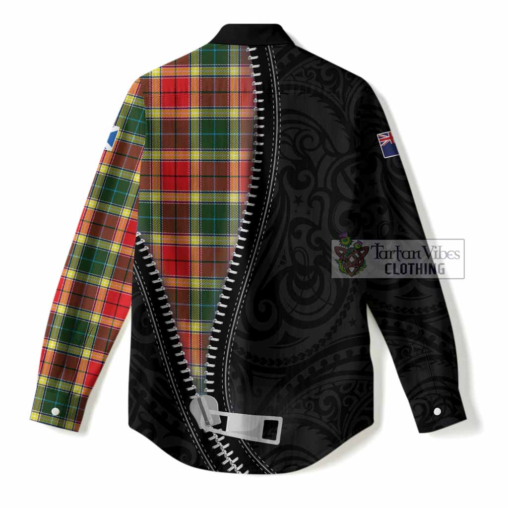 Gibson (Gibbs or Gibsone) Tartan Women Casual Shirt New Zealand Pattern Unique Zipper Stylized