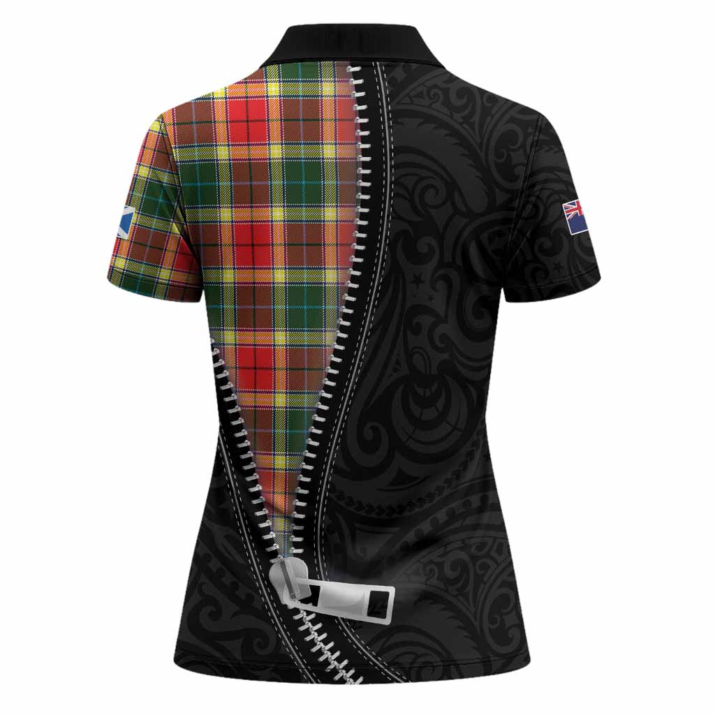 Gibson (Gibbs or Gibsone) Tartan Women Polo Shirt New Zealand Pattern Unique Zipper Stylized