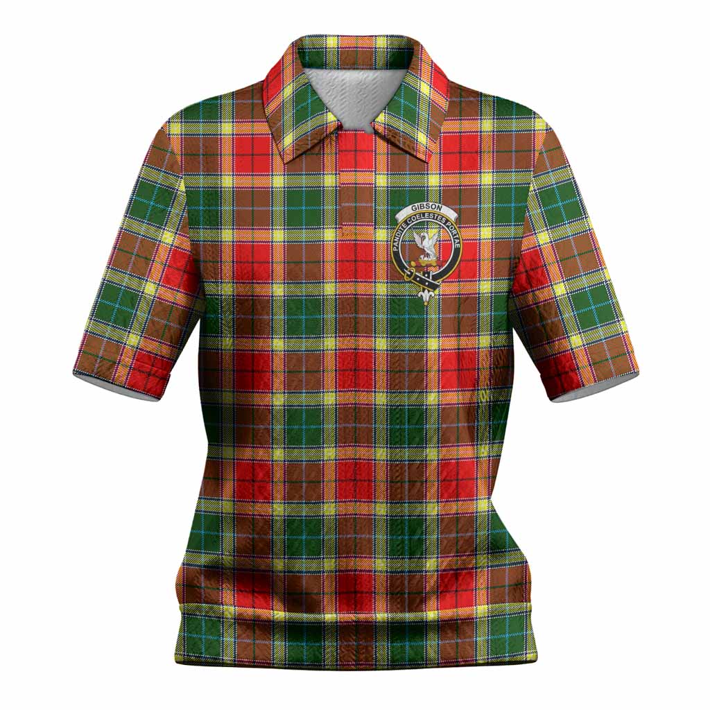 Gibson (Gibbs or Gibsone) Tartan Women’s Polo Sweater Top with Family Crest