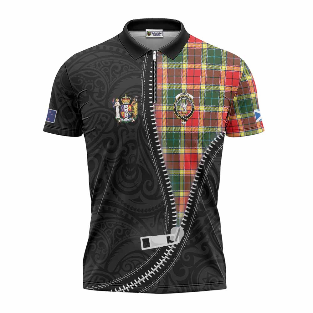 Gibson (Gibbs or Gibsone) Tartan Zipper Polo Shirt New Zealand Pattern Unique Zipper Stylized