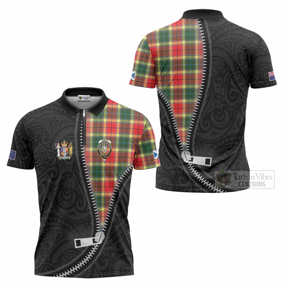 Gibson (Gibbs or Gibsone) Tartan Zipper Polo Shirt New Zealand Pattern Unique Zipper Stylized