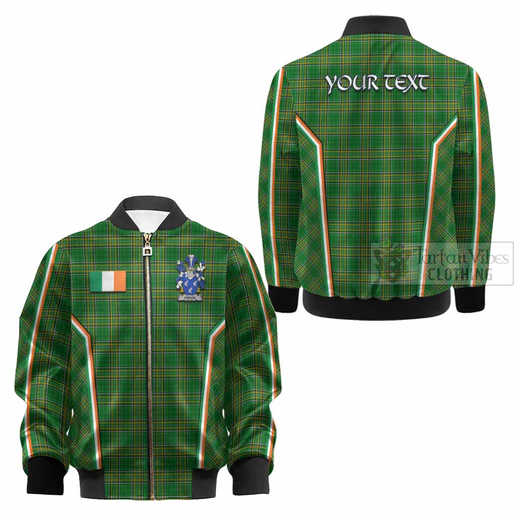 Gibson Irish Clan Coat of Arm Tartan Kid Bomber Jacket Flag Style