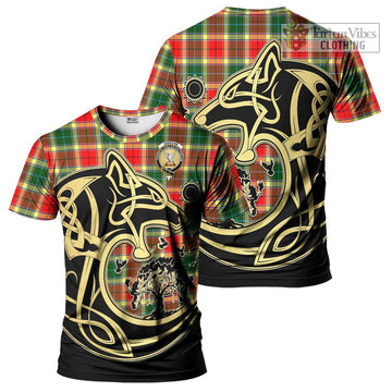 Gibsone Tartan T-Shirt with Family Crest Celtic Wolf Style Kid's Shirt - Tartan Vibes Clothing
