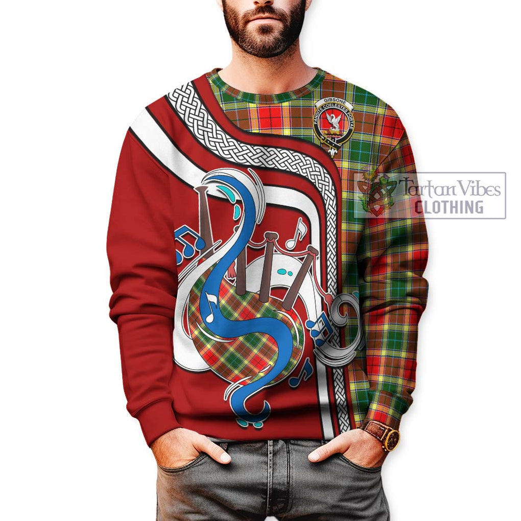 Tartan Vibes Clothing Gibsone Tartan Sweatshirt with Epic Bagpipe Style