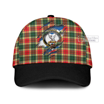 Gibsone Tartan Classic Cap with Family Crest In Me Style