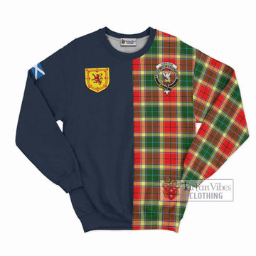 Gibsone Tartan Sweatshirt Alba with Scottish Lion Royal Arm Half Style