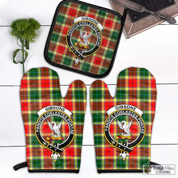 Gibsone Tartan Combo Oven Mitt & Pot-Holder with Family Crest
