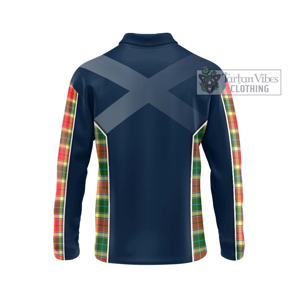 Gibsone Tartan Long Sleeve Polo Shirt with Family Crest and Lion Rampant Vibes Sport Style - Tartan Vibes Clothing