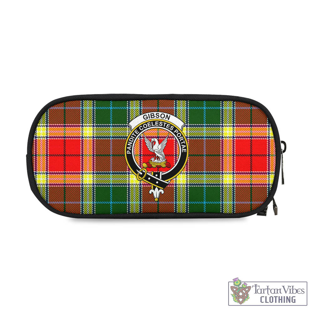 Tartan Vibes Clothing Gibsone (Gibson-Gibbs) Tartan Pen and Pencil Case with Family Crest