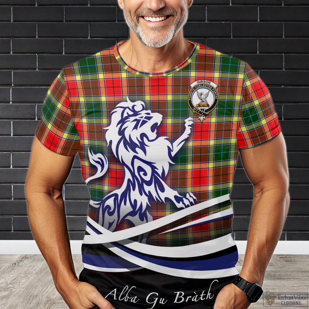 Gibson (Gibbs or Gibsone) Tartan T-Shirt with Alba Gu Brath Regal Lion Emblem Kid's Shirt - Tartan Vibes Clothing