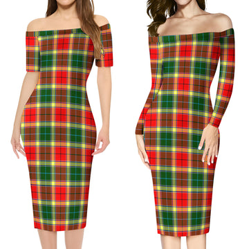 Gibsone (Gibson-Gibbs) Tartan Off Shoulder Lady Dress Women's Dress - Tartan Vibes Clothing