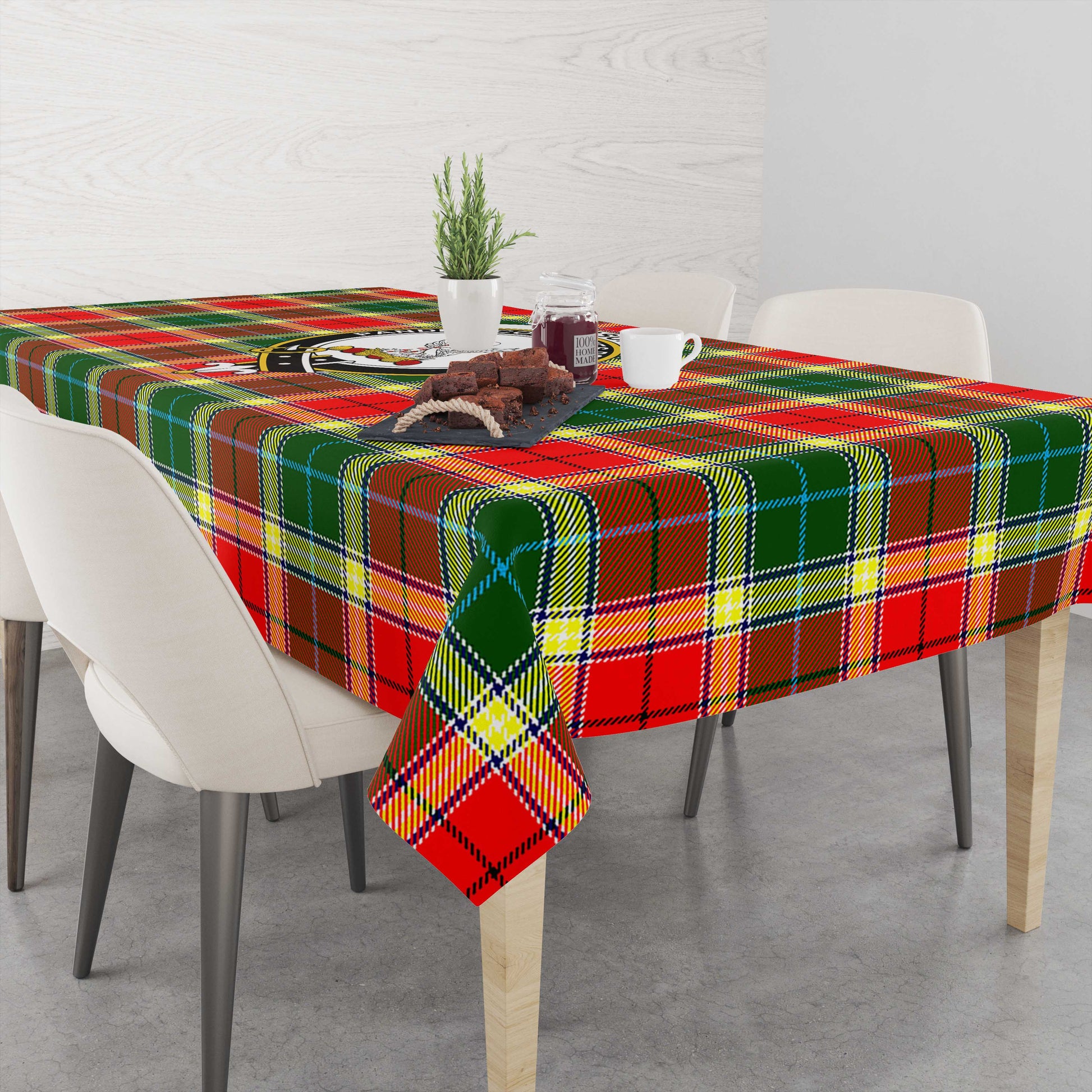 Gibson Tartan Crest Table Runner - Cotton table runner