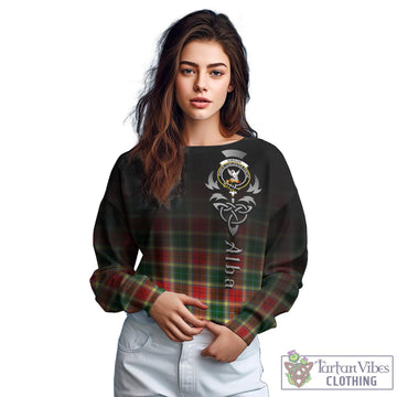 Gibson (Gibbs or Gibsone) Tartan Sweatshirt Featuring Alba Gu Brath Family Crest Celtic Inspired