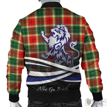Gibson (Gibbs or Gibsone) Tartan Bomber Jacket with Alba Gu Brath Regal Lion Emblem