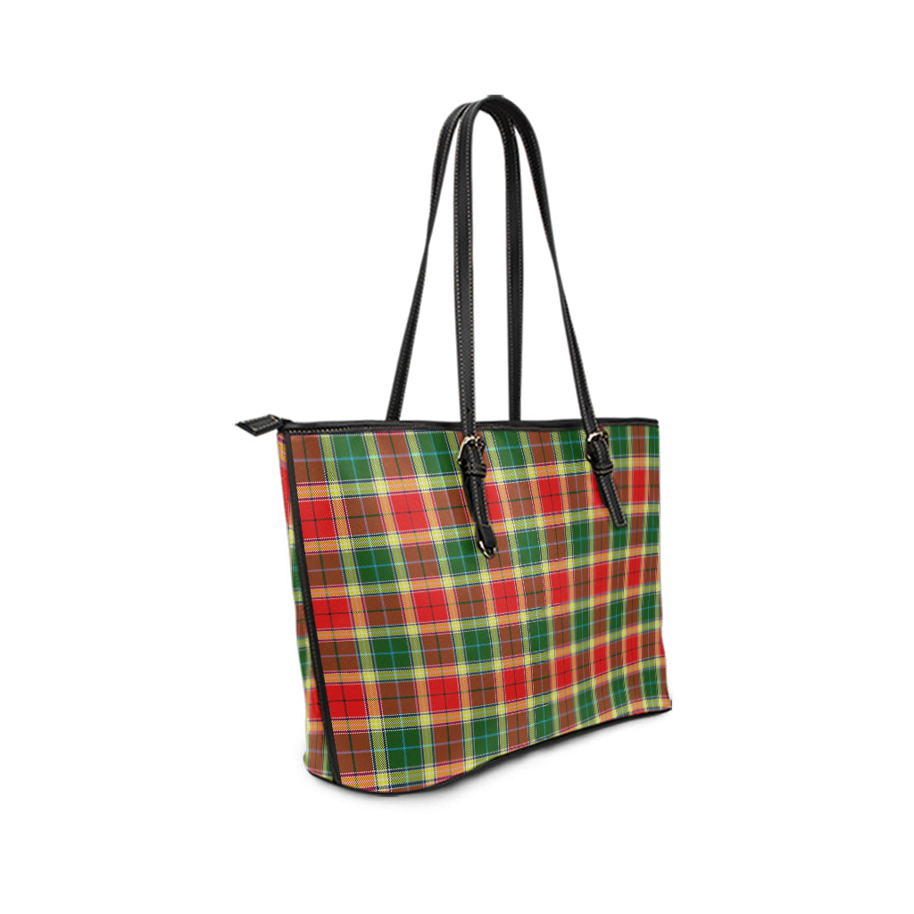 Gibsone (Gibson-Gibbs) Tartan Leather Tote Bag - Tartan Vibes Clothing