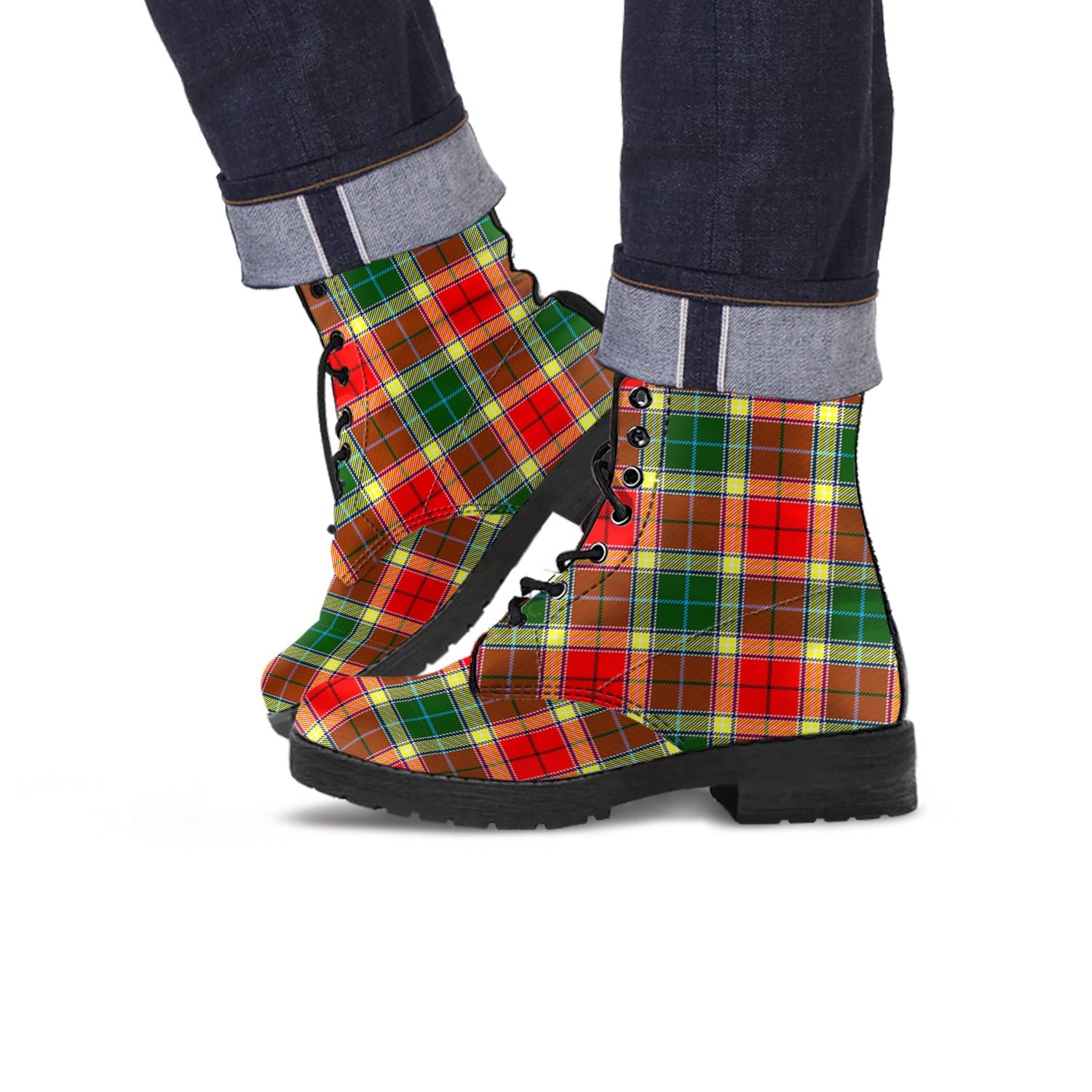 Gibsone (Gibson-Gibbs) Tartan Leather Boots - Tartan Vibes Clothing