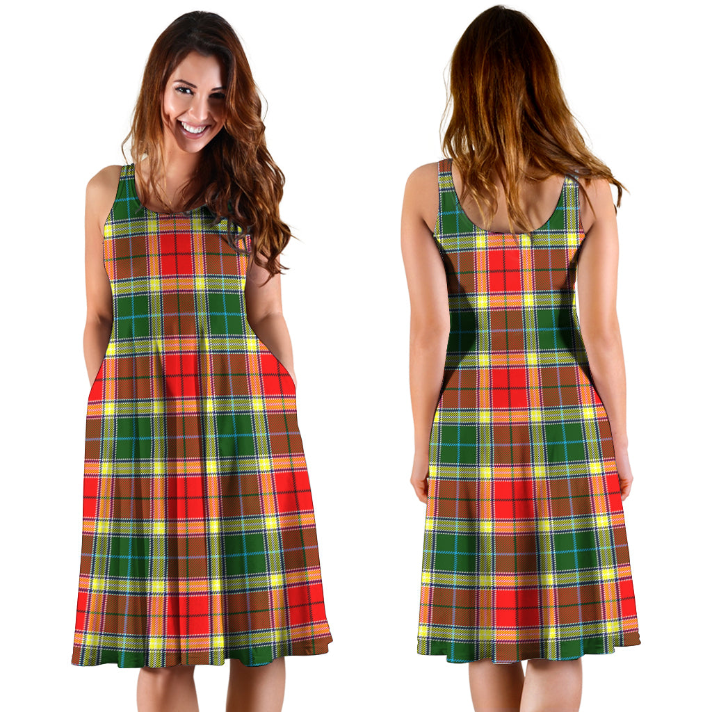 Gibsone (Gibson-Gibbs) Tartan Sleeveless Midi Womens Dress - Tartan Vibes Clothing
