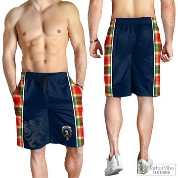 Gibson (Gibbs or Gibsone) Tartan Men's Shorts with Family Crest and Lion Rampant Vibes Sport Style