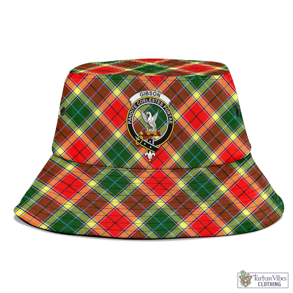 Gibson (Gibbs or Gibsone) Tartan Bucket Hat with Family Crest - Tartan Vibes Clothing