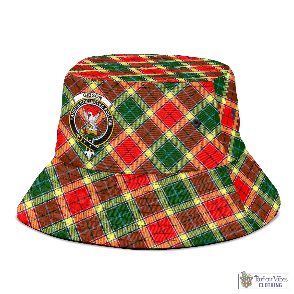 Gibson (Gibbs or Gibsone) Tartan Bucket Hat with Family Crest - Tartan Vibes Clothing
