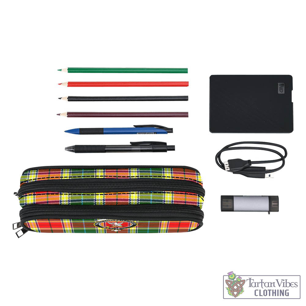 Tartan Vibes Clothing Gibsone (Gibson-Gibbs) Tartan Pen and Pencil Case with Family Crest
