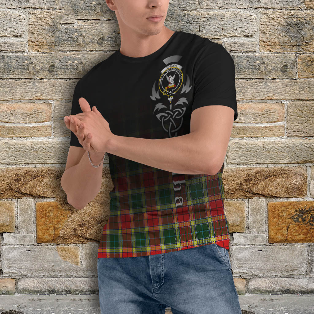Gibson (Gibbs or Gibsone) Tartan T-Shirt Featuring Alba Gu Brath Family Crest Celtic Inspired - Tartan Vibes Clothing