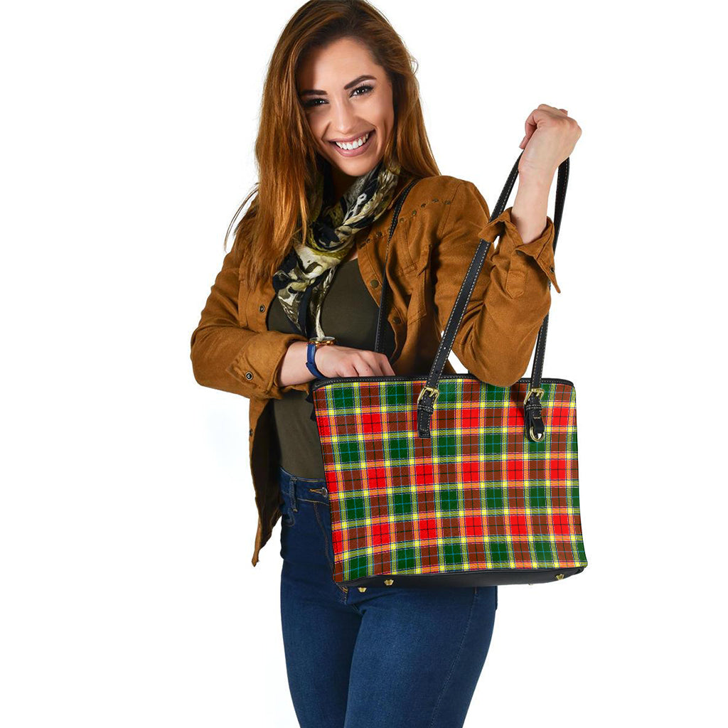 Gibsone (Gibson-Gibbs) Tartan Leather Tote Bag - Tartan Vibes Clothing