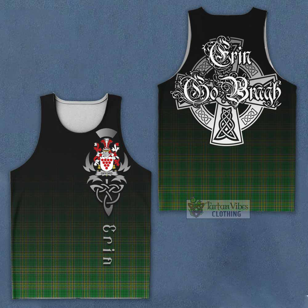 Tartan Vibes Clothing Gifford Irish Clan Men's Tank Top with Coat of Arms Erin Go Bragh Celtic Inspired