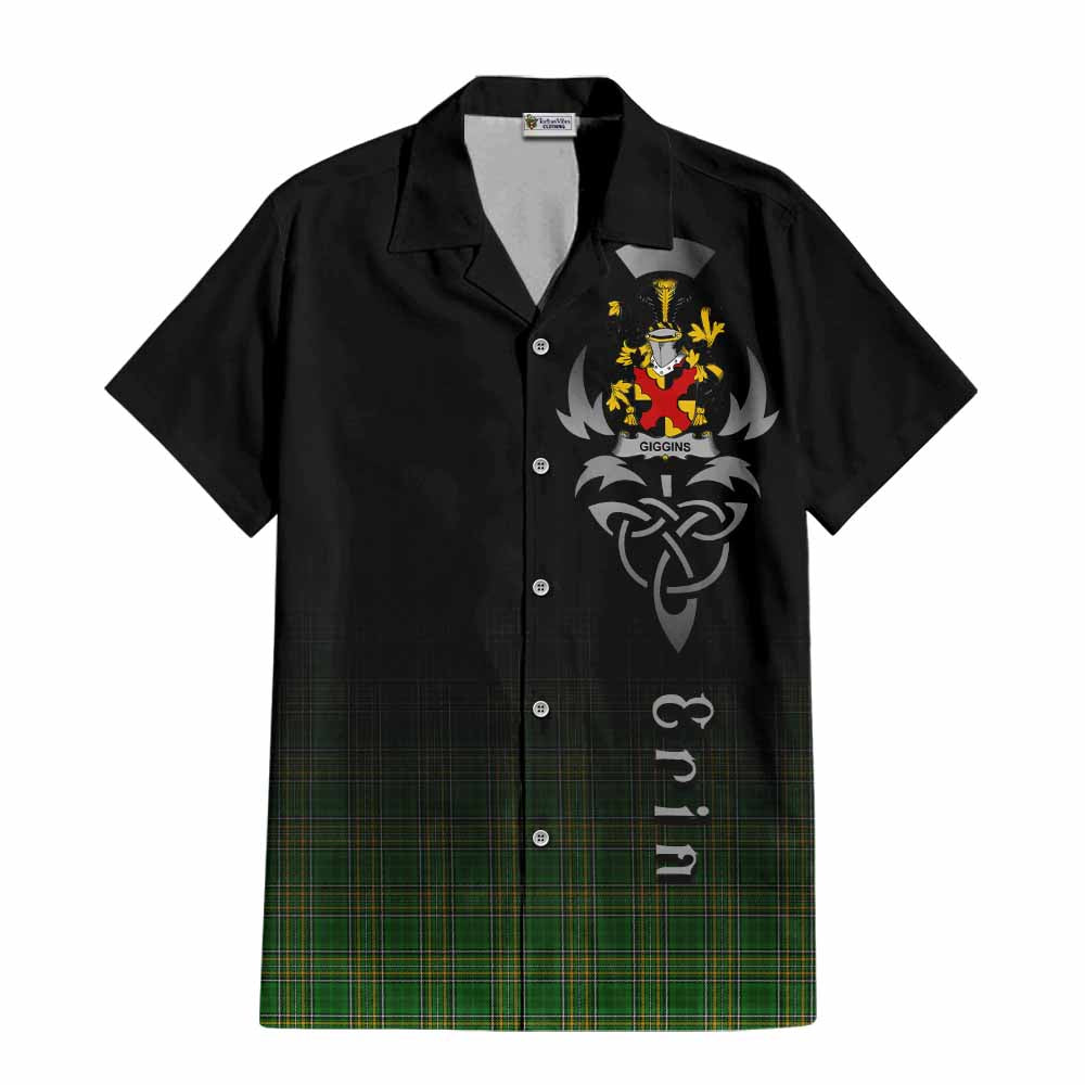 Giggins Irish Clan Hawaiian Shirt with Coat of Arms Erin Go Bragh Celtic Inspired Kid - Tartan Vibes Clothing