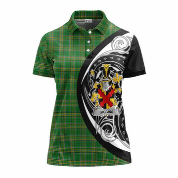 Giggins Irish Clan Women's Polo Shirt Celtic Circle Style Women - Tartan Vibes Clothing