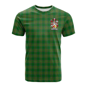 Gilbert Irish Clan Tartan Cotton T-shirt with Coat of Arms