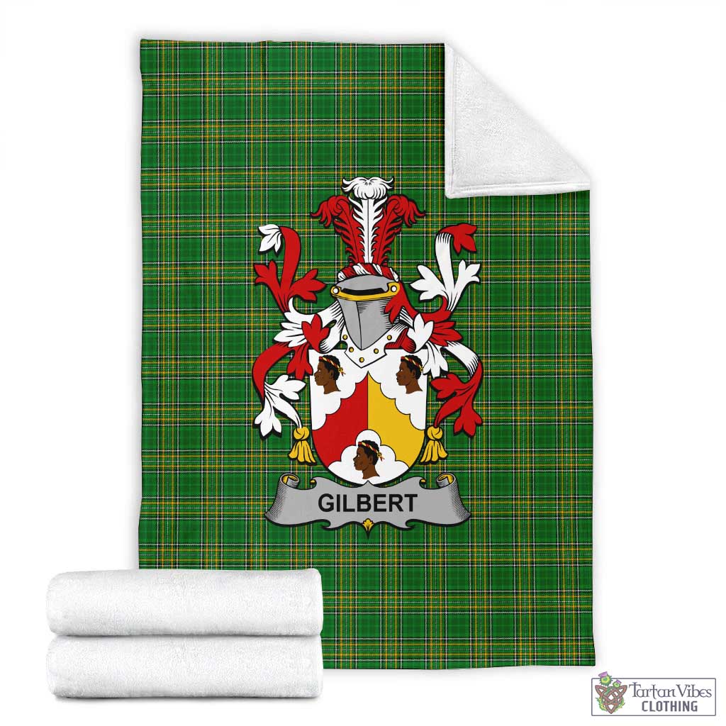Gilbert Irish Clan Tartan Blanket with Coat of Arms X-Large 59 x 79 inches 150 x 200 cm - Tartan Vibes Clothing
