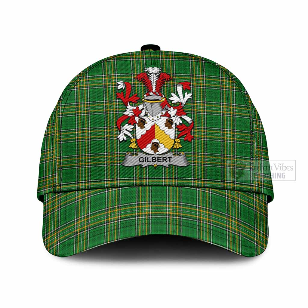 Tartan Vibes Clothing Gilbert Irish Clan Tartan Classic Cap with Coat of Arms