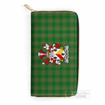 Gilbert Irish Clan Tartan Women's Leather Wallet with Coat of Arms