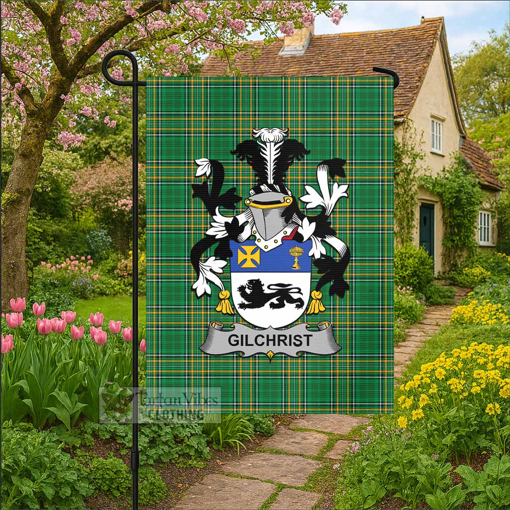 Gilchrist Irish Clan Tartan Flag with Coat of Arms