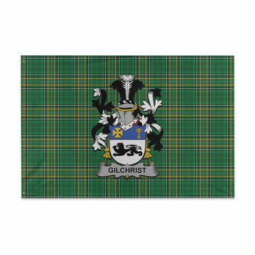 Gilchrist Irish Clan Tartan House Flag with Coat of Arms