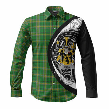 Tartan Vibes Clothing Giles Irish Clan Long Sleeve Button Shirt Celtic Circle Style
