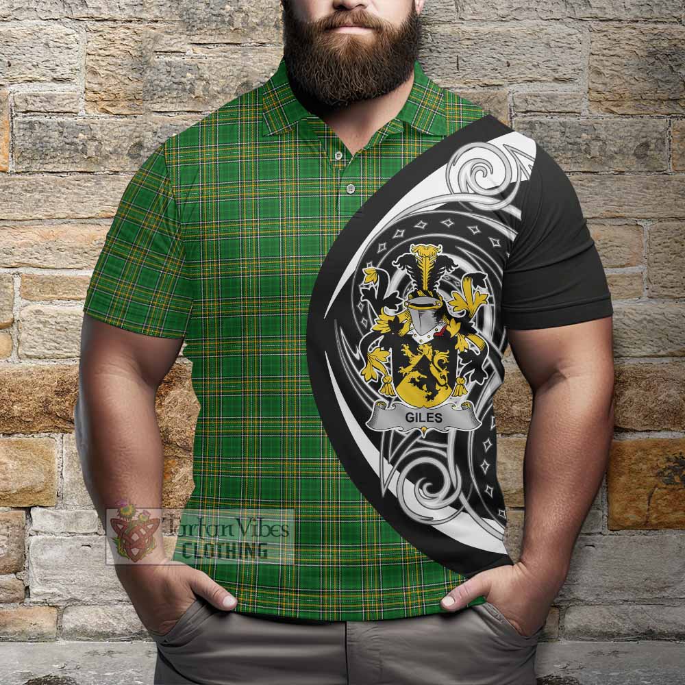 Giles Irish Clan Polo Shirt Celtic Circle Style - Tartan Vibes Clothing