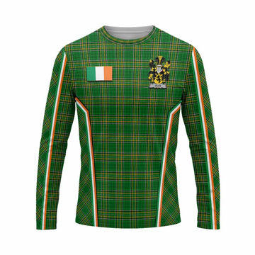 Giles Irish Clan Coat of Arm Tartan Long Sleeve T-Shirt Flag Style