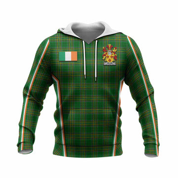 Gillen Irish Clan Coat of Arm Tartan Knitted Hoodie Flag Style