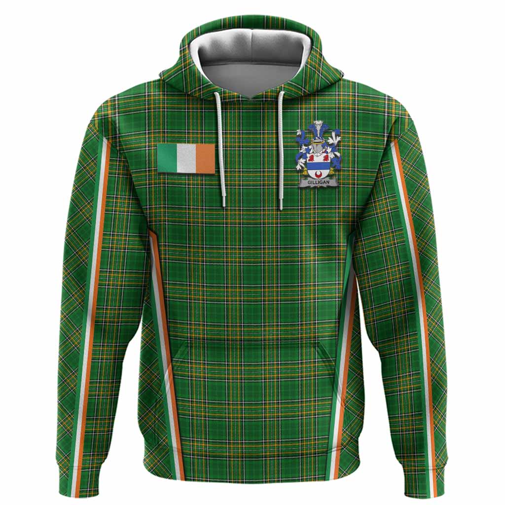 Gilligan Irish Clan Coat of Arm Tartan Hoodie Flag Style